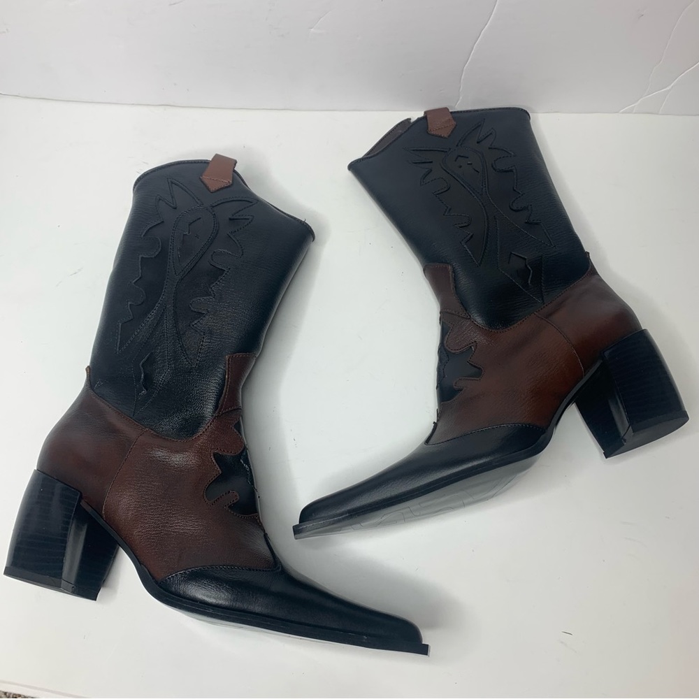On Your Feet Bonanza Heeled Leather Western Boots